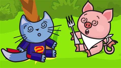 Cartoon Animals For Kids Funny Animals In The Forest Pig Cat And