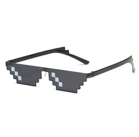 Thug Life Pixel Minecraft Sunglasses Anime Sunglasses T Etsy