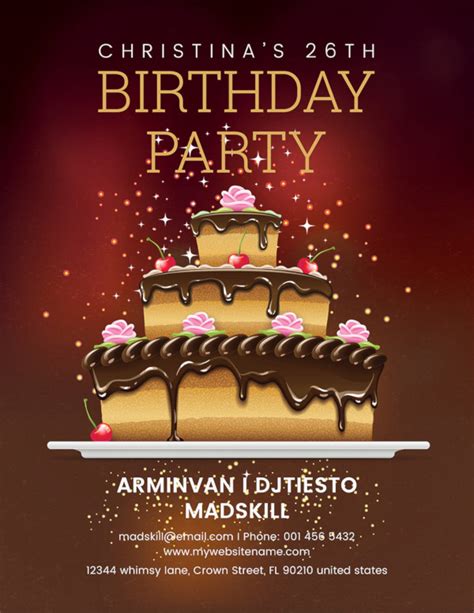 Free 27 Birthday Flyer Templates In Ms Word Psd Ai Indesign