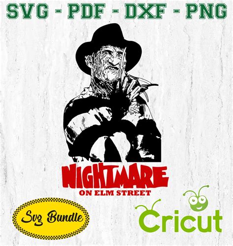 Freddy Krueger A Nightmare On Elm Street Cuttable Design Svg Etsy