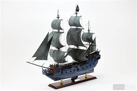 Black Pearl Pirate Ship Handcrafted Wooden Model Ship