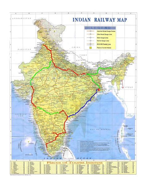 India Map With Railway Track United States Map