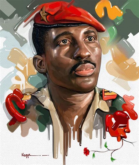 Thomas Sankara Framed Art Print By Kegya Vector Black Medium