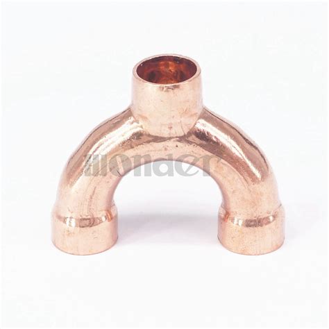 127x1x36mm Copper End Feed Euqal Y Shape 3 Way Pipe Fitting For Gas