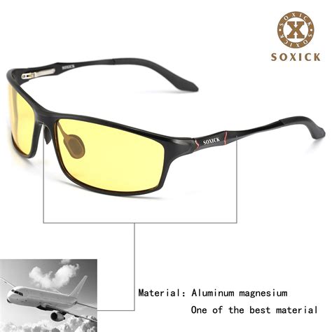 soxick hd polarized night driving vision glasses anti glare with protection lasses flexible