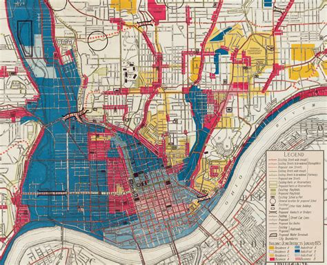 Official City Plan Map Downtown Cincinnati 1925 A Larger Flickr