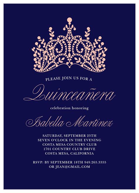 Princess Quince Quinceañera Invitations By Basic Invite
