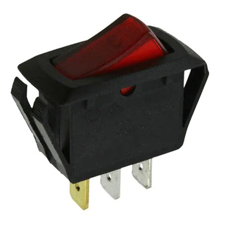 Rocker Switch Rsc Spst On Off Concave Illumination Red Panel Mount Snap