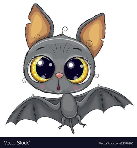 Cute Bat Isolated On A White Background Royalty Free Vector