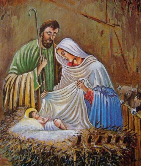 Nacimiento Niño Jesús Navidad Painting Art