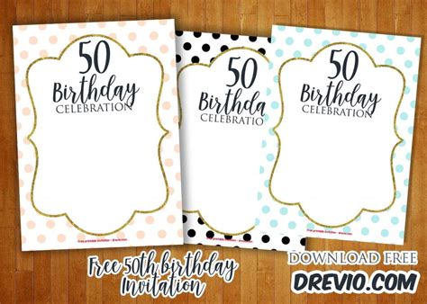 50th Birthday Invitations Online Drevio