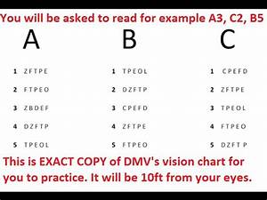 Sc Dmv Eye Chart Cheat Sheet