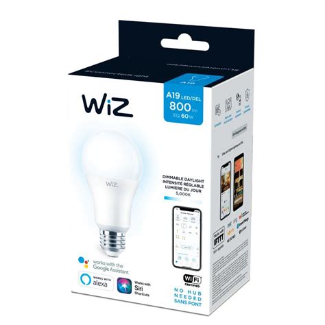 Wiz 60w A19 Frosted Wifi Dim Daylight Led Bulb Packaging Bulb Led