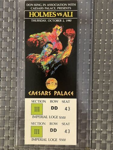 Larry Holmes VS Muhammad Ali Full Ticket 1980 Beautiful Condition EBay
