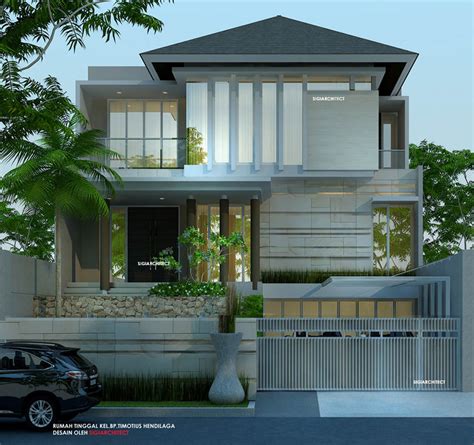 desain rumah  lantai minimalis tropis