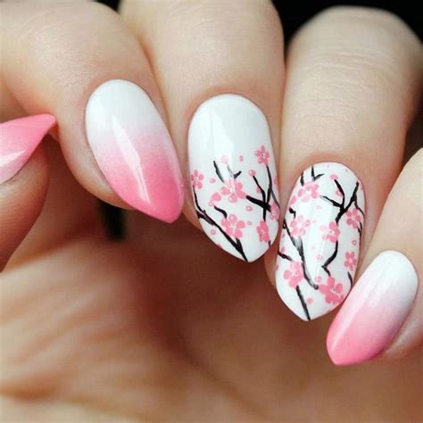 Japanese Cherry Blossom Kawaii Nail Art ~ Nail Art Ideas