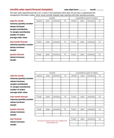 Free Monthly Sales Report Template Excel Excel Templates Vrogue