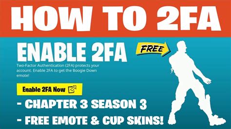 How To Enable 2fa Two Factor Authentication In Fortnite Chapter 3