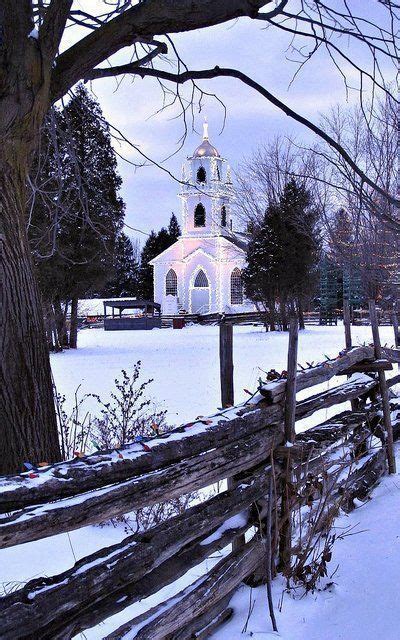 Old Country Churches Winter Scenery Winter Scenes