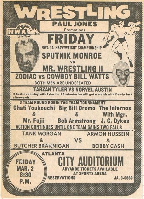 Interesting Main Event With Memphis Legend Sputnik Monroe Taking On Mr