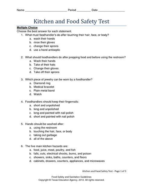 Food Handlers Practice Test And Answers Prepare For Your Food Safety Exam