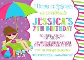 Pool Party Invitation Wording Template Markit2d Pool Party Birthday Invitations Swim Party