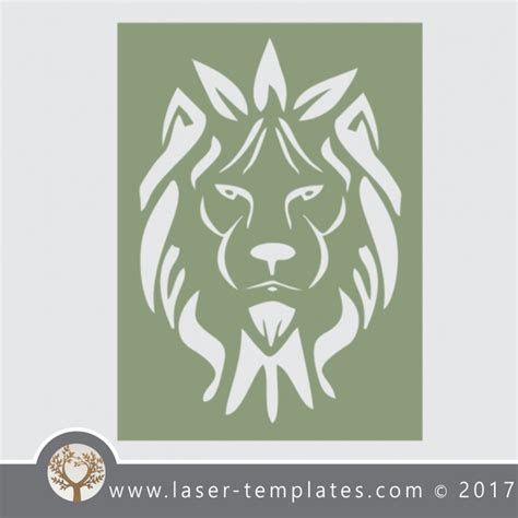Lion Head Stencil Template Online Design Store For Laser Cut Patterns