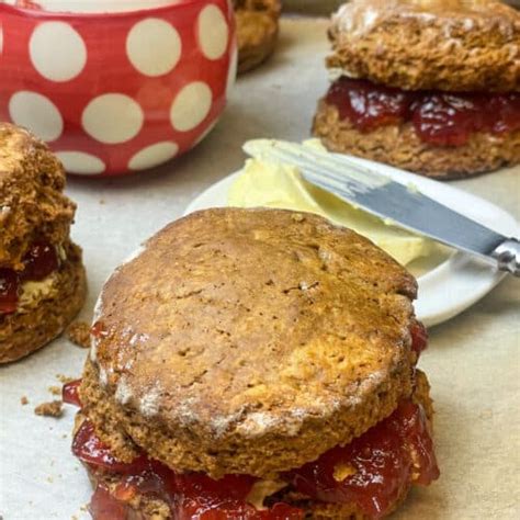 Old Fashioned Scottish Treacle Scones Traditional Plant Based Cooking