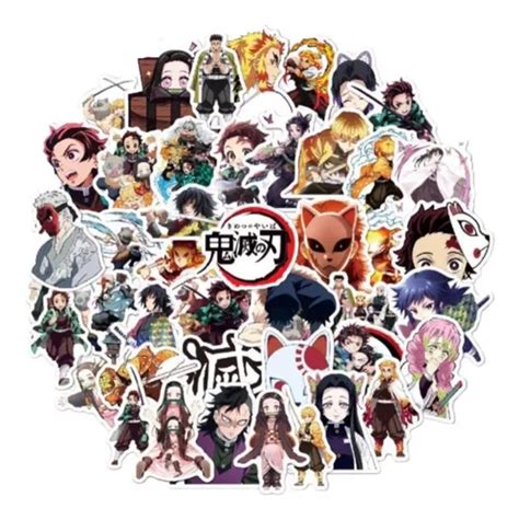 50 Pegatinas Stickers Anime Demon Slayer Meses Sin Intereses
