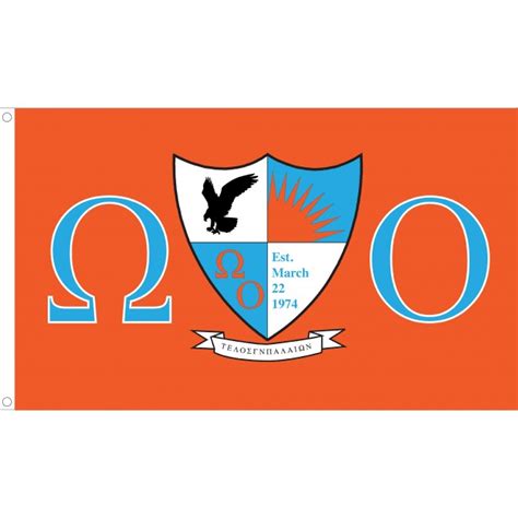Omega Omicron Greek Flag Omega Omicron Fraternity Banner