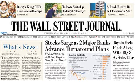 Use the wall street journal with shift. BlackBerry World enters the world of high finance with the ...