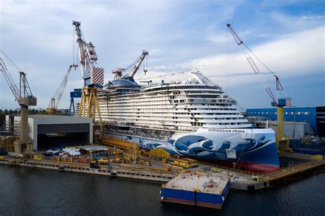 Norwegian Prima Marks Float Out Norwegian Cruise Line Holdings Ltd