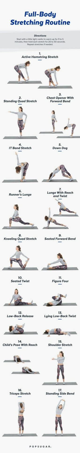 Full Body Stretching Exercises For Flexibility Exercise Poster