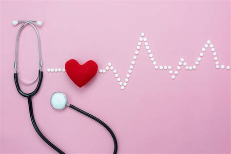 Heart Background With Stethoscope Vector Free Download
