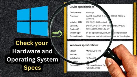 How To Check Pc Specs Windows 10 Hardware And Operating System Specs Youtube