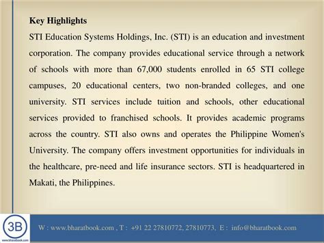 PPT Company Report STI Education Systems Holdings Inc STI