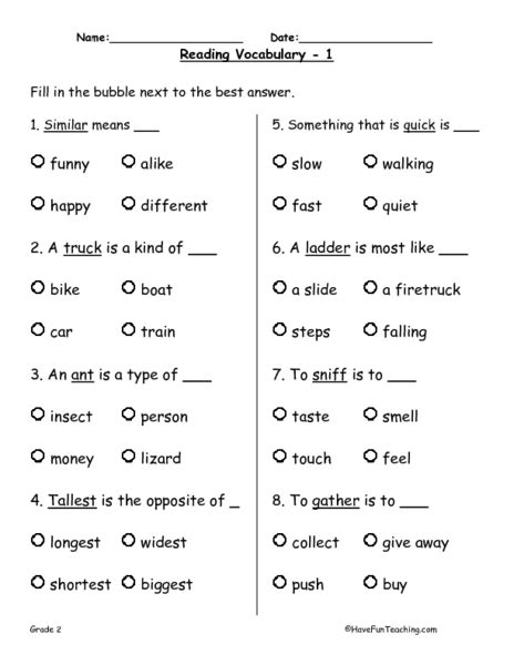 15 Best Images Of Vocabulary Inference Worksheet Reading Vocabulary