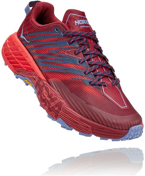 Hoka One One Speedgoat 4 Shoes Women Cordovanhigh Risk Red At