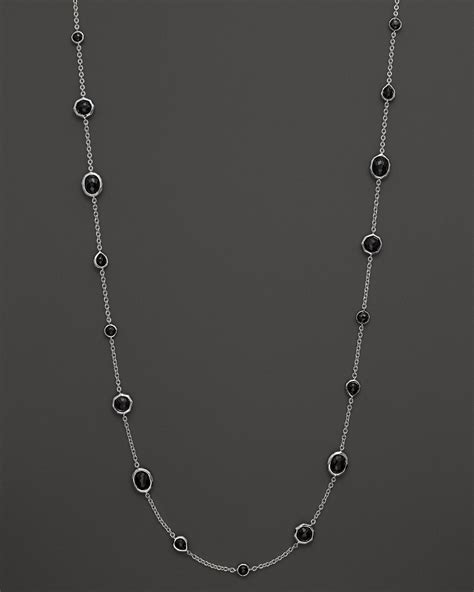 Lyst Ippolita Sterling Silver Wonderland Long Necklace In Black Onyx