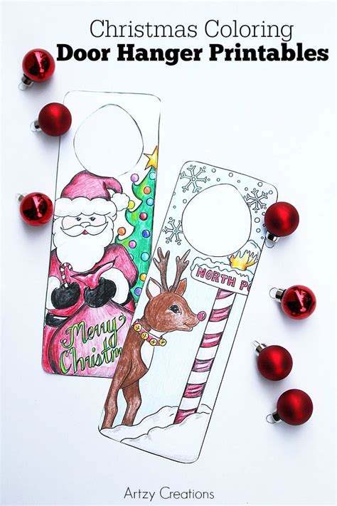 Christmas Coloring Page Door Hanger Printables The 36th Avenue