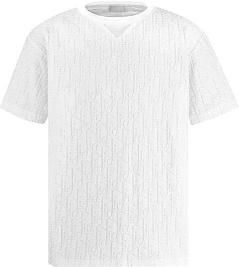 Dior White Terry Oblique T Shirt Inc Style