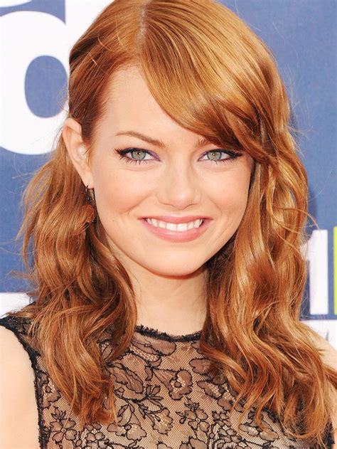 To copy the look, make a deep side part, pull back your hair as if creating a ponytail. Mind-Blowing Fact: Emma Stone Is a Natural Blonde | Emma stone hair color, Red hair color ...