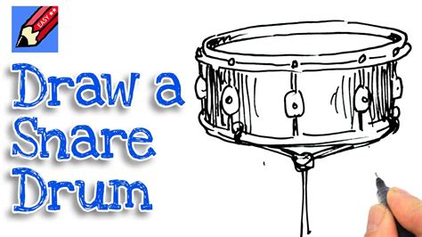 Learn How To Draw A Snare Drum Real Easy Step By Step With Easy