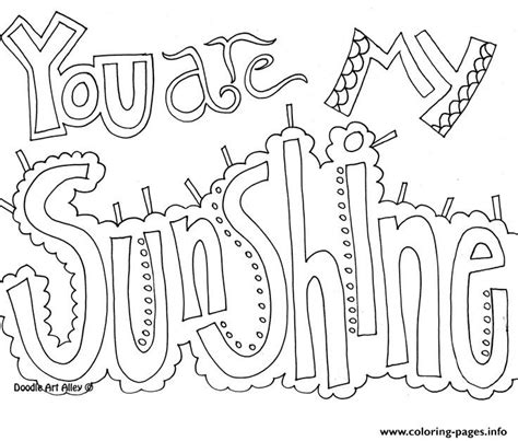 Instantly download and use this free svg cut file for personal use to create a shirt, tote bag, mug, poster….and anything else you'd like to print this graphic on. You Are My Sunshine Word Coloring Pages Printable