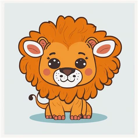 Premium Vector Cute Lion Cartoon Vector Design