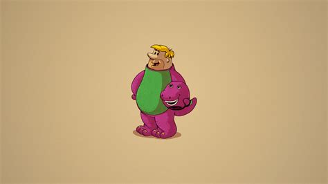 Barney Rubble In A Dinosaur Costume