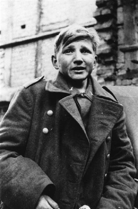 Hans Georg Henke 16 Year Old German Soldier Crying After Being