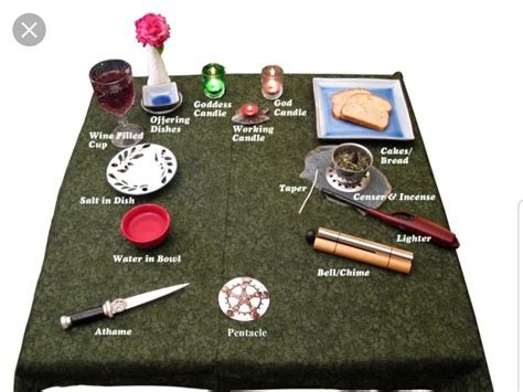 Basic Altar Set Up Wiccan Altar Wicca Wiccan Alter