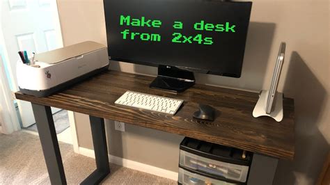 2x4 Diy Desk Watch Me Build An Easy Desk Made From 2x4s Diy 2x4