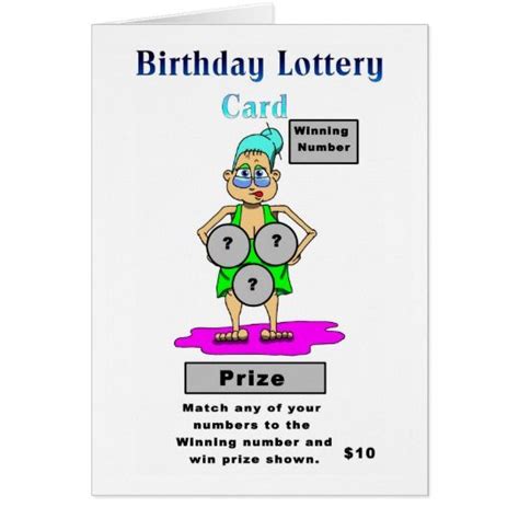 Lottery Birthday Card Zazzle Birthday Cards Custom Greeting Cards